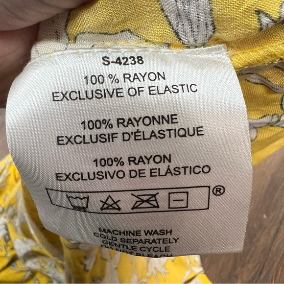 🆕 Myra Bag Elegant Dress in Yellow & Black with Intricate Embroidery SZ SM - Picture 4 of 4